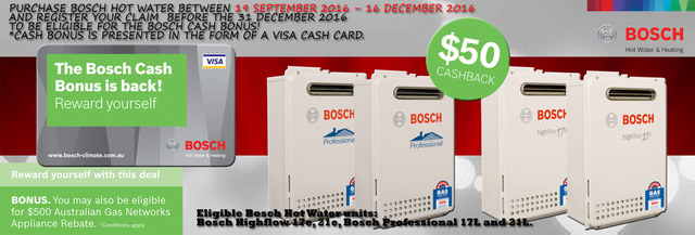 The Bosch Cash Back Offer is Here Again
