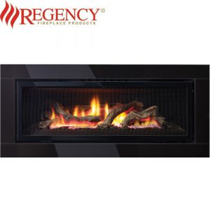 Regency GF1500L Logs Gas Heater GreenFire – Premium Black Glass Fascia