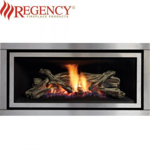 Regency GF1500L Logs Gas Heater GreenFire – S/Steel Brushed Fascia