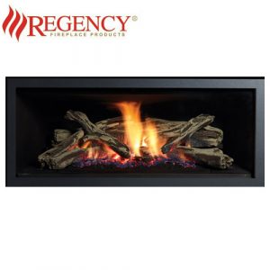 Regency GF900L GreenFire – Clean Edge Black Fascia & Logs